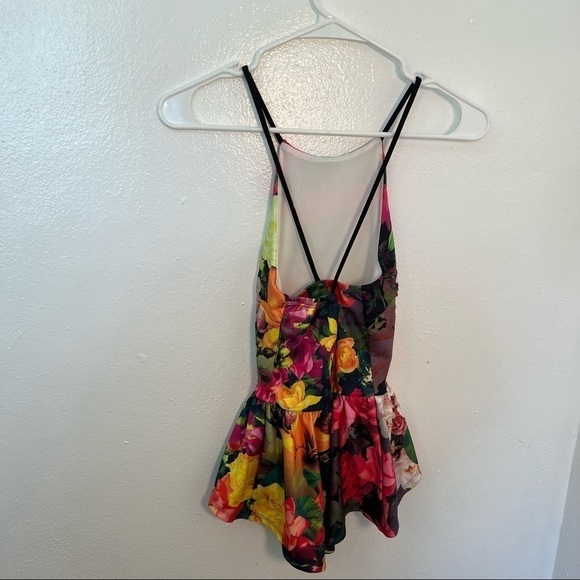 Flamingo Sleeveless Cross Back Blouse Floral - Picture 5 of 9